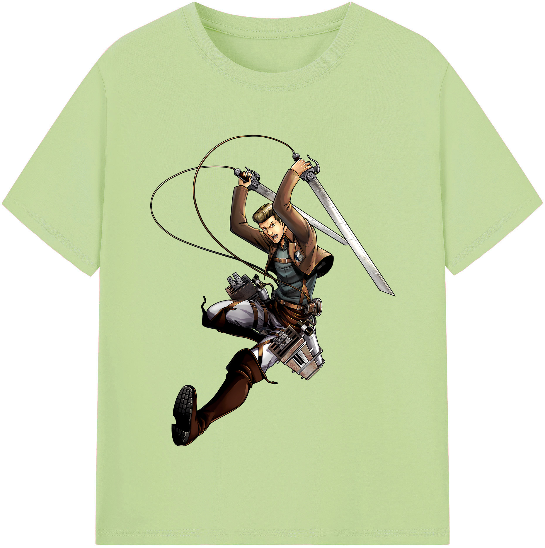 （画像用） 進撃の巨人 Attack on Titan 綿100％半袖Tシャツ（フロントプリント）